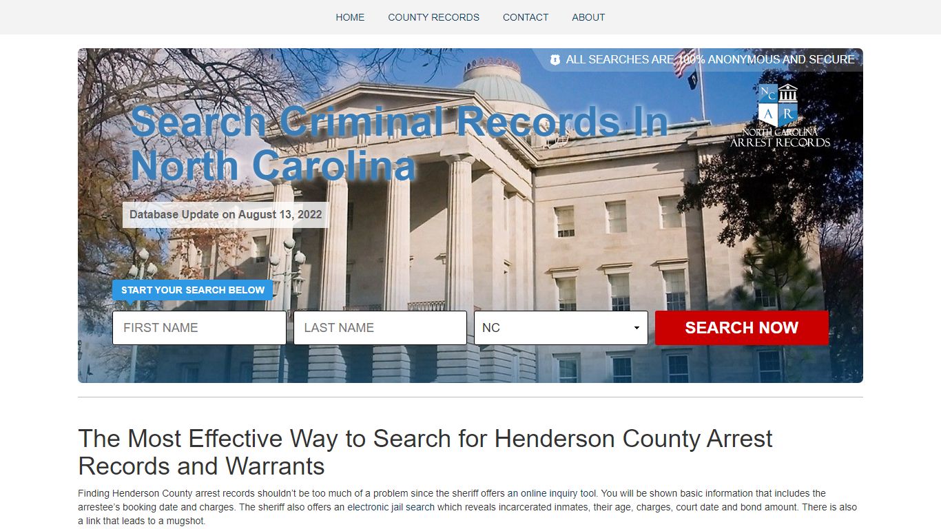 How to Search for Henderson County ... - NC Arrest Records